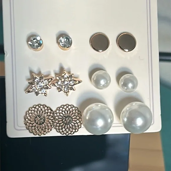 New Bulk Lot Stud Hoop Drop Earring Sets Ear Climbers Singles Gold Silver Tone - Picture 4 of 10